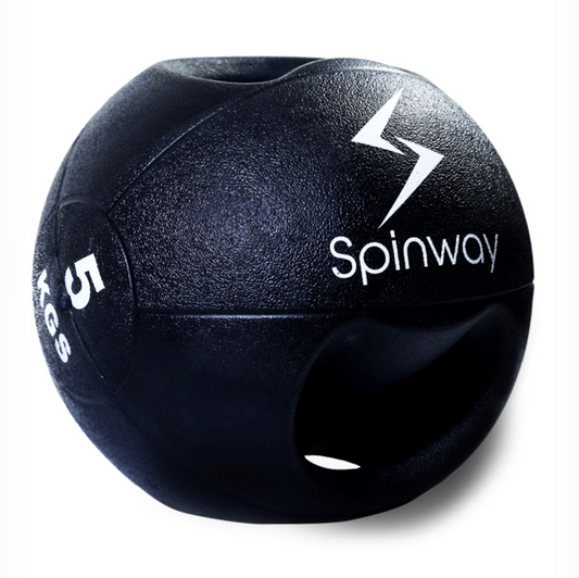 Rubber Medicine Ball with Double Grip- 5kg