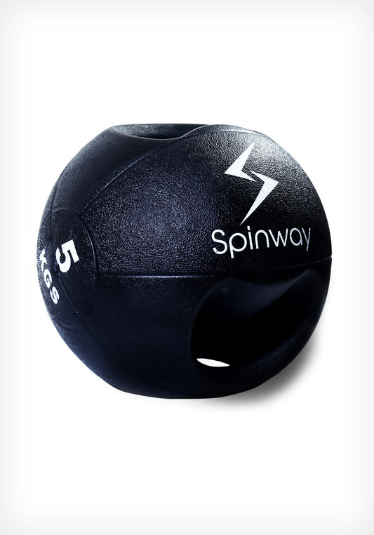 Rubber Medicine Ball with Double Grip- 5kg